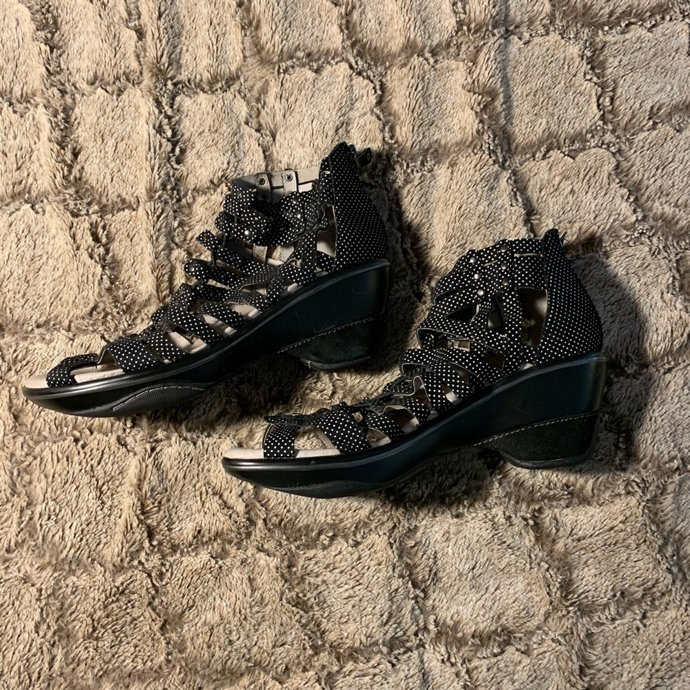 Polka Dot Gladiator Sandals